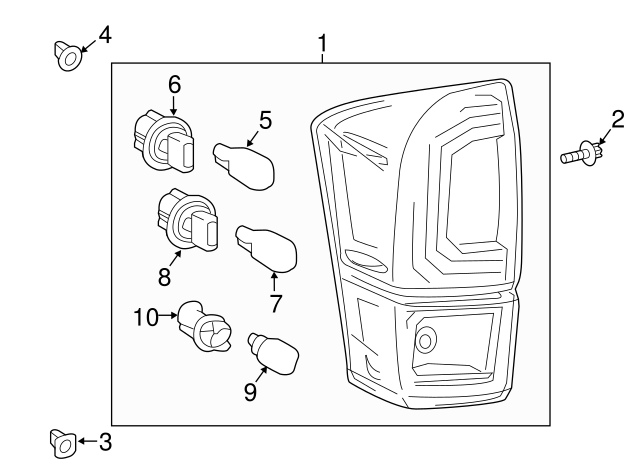 New | Matrix | Tail Lamp Washer Bolt | 2003-2014 | Toyota