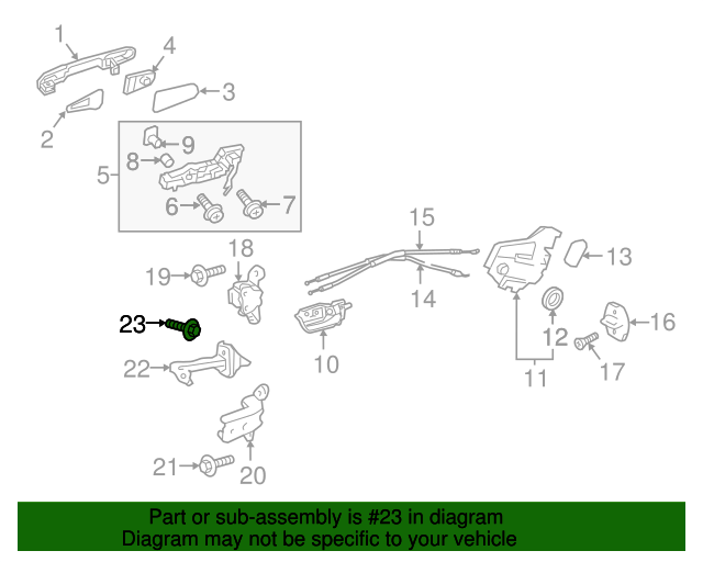 New | Venza | Door Check Bolt | 2021-2022 | Toyota