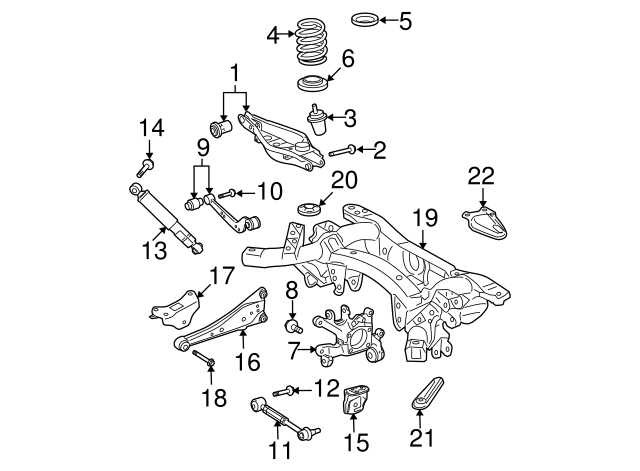New | RAV4 | Lower Control Arm Bolt | 2006-2018 | Toyota