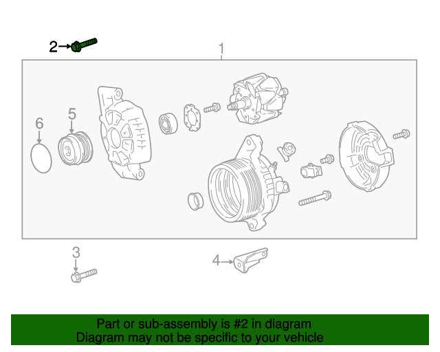 New | Tacoma | Alternator Lower Bolt | 2015-2022 | Toyota