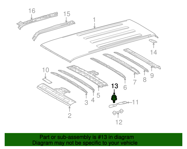 New | RAV4 | Roof Bolt with Washer | 2006-2018 | Toyota