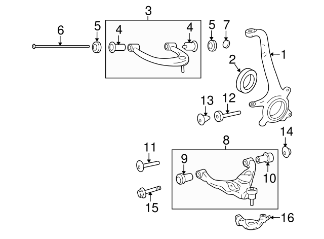 New | Tacoma | Front Lower Control Arm Bolt | 2005-2022 | Toyota