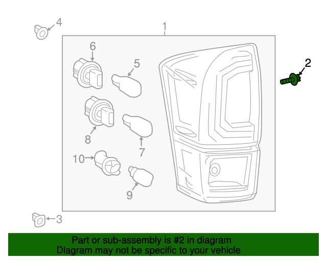 New | Matrix | Tail Lamp Washer Bolt | 2003-2014 | Toyota