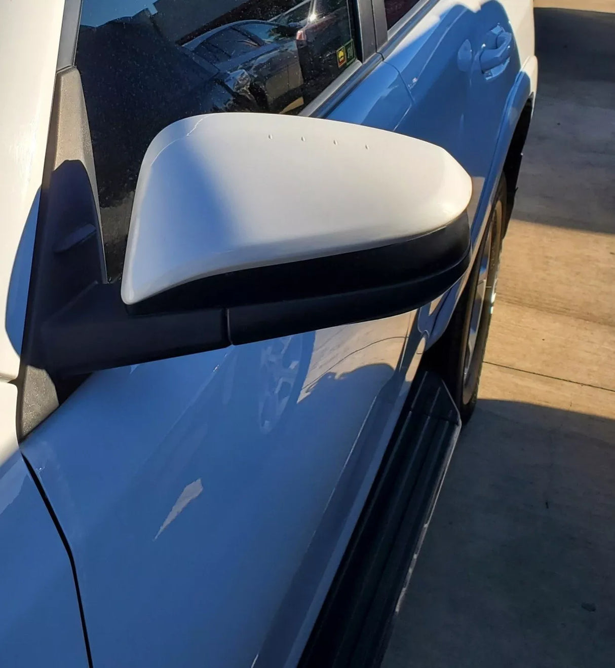 New | 2014-2022 4Runner | Blizzard White Pearl | No Blinker | Driver | Toyota | Side View Mirror