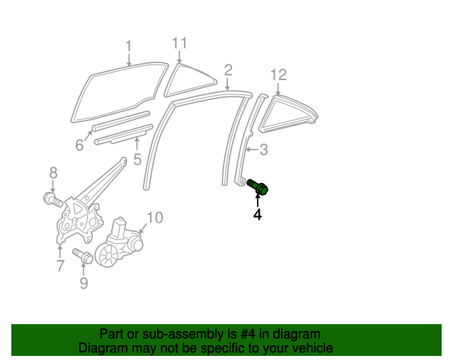 New | Prius | Door Bolt with Washer| 2004-2009 | Toyota