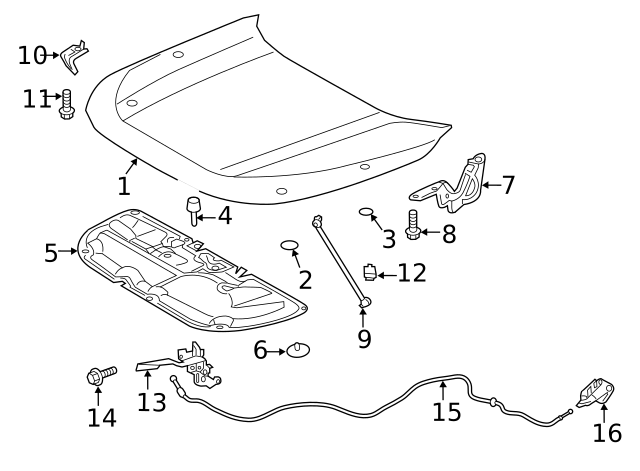 New | RAV4 | Rubber Hood Shim| 2019-2024 | Toyota