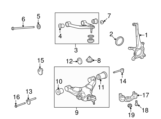 New | Sequoia | Front Lower Control Arm Flange Bolt | 2008-2022 | Toyota