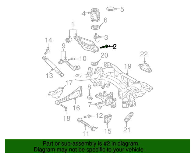 New | RAV4 | Lower Control Arm Bolt | 2006-2018 | Toyota