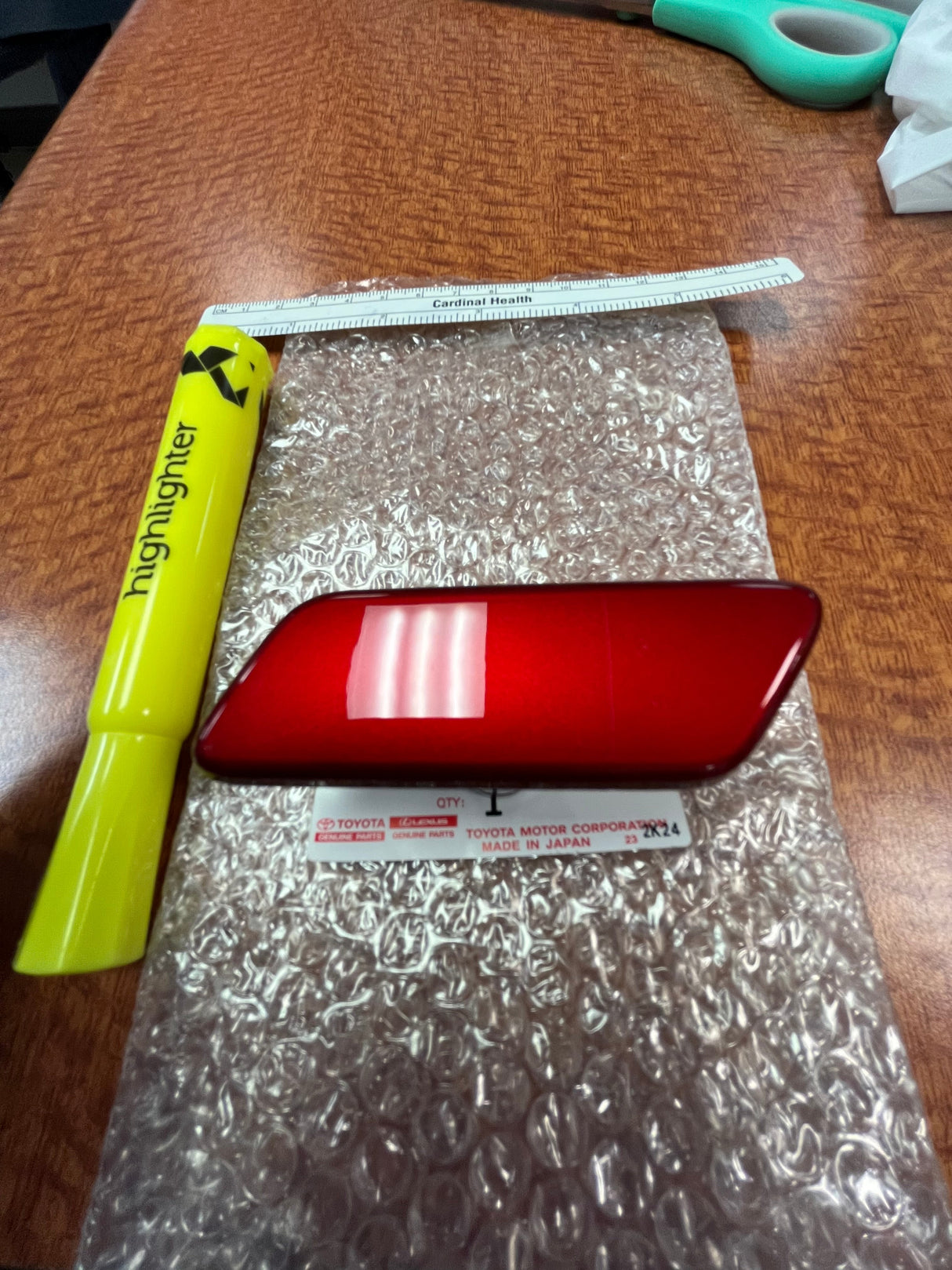 2015-2021 Land Cruiser | Perla roja oscura | Cubierta de tapa de parachoques delantero OEM | toyota