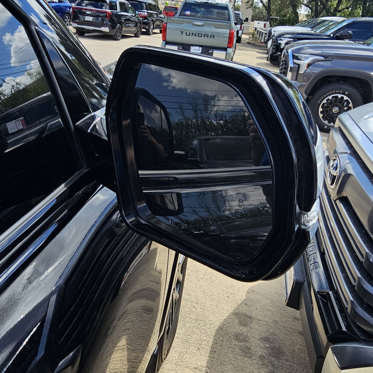 New | 2022-2026 Tundra | Midnight Black Metallic | Passenger | Toyota | Side View Mirror | With Blinker