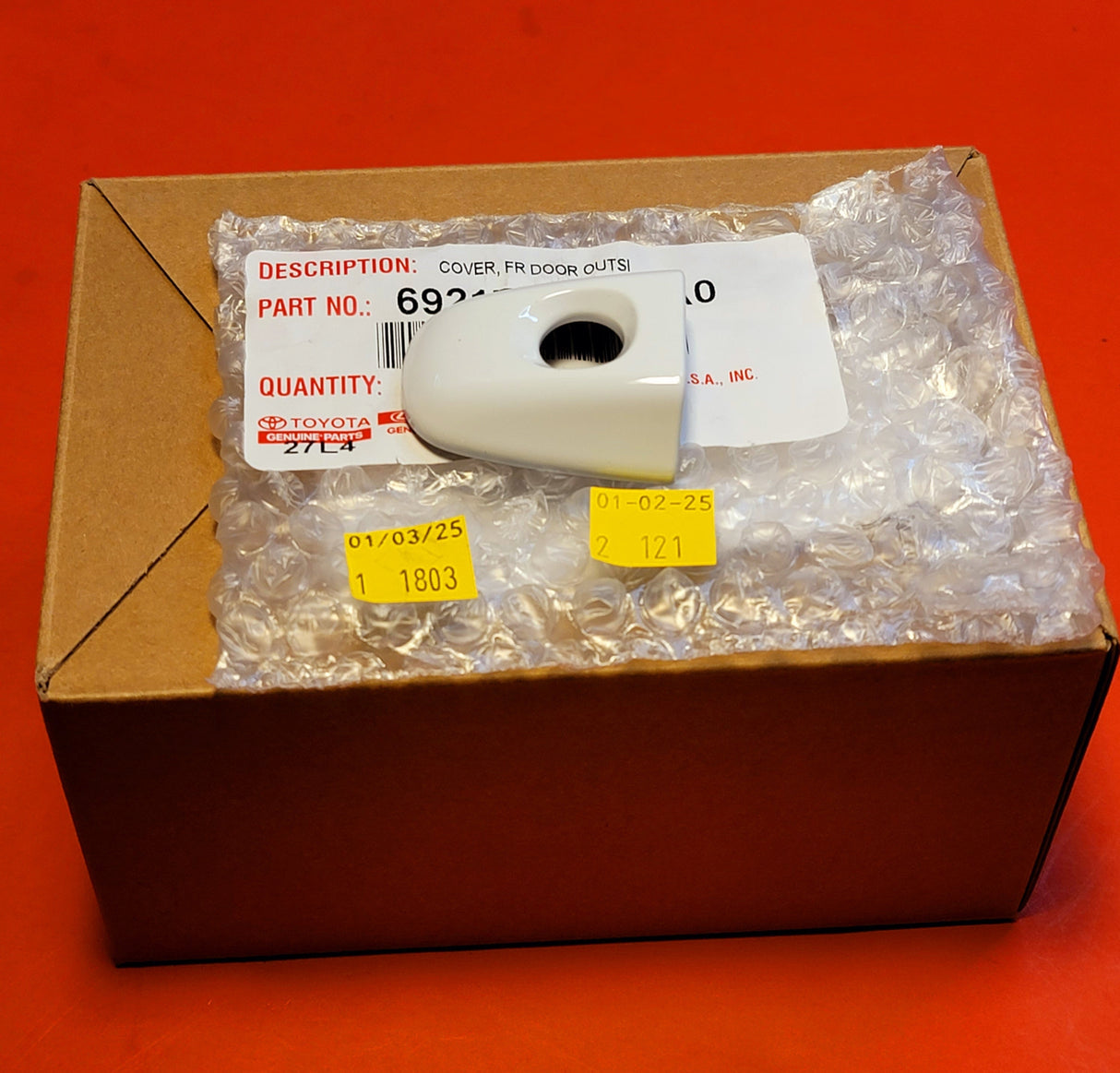 New | Camry | Door Handle Cap | 2012-2017 | Super White | OEM | Toyota