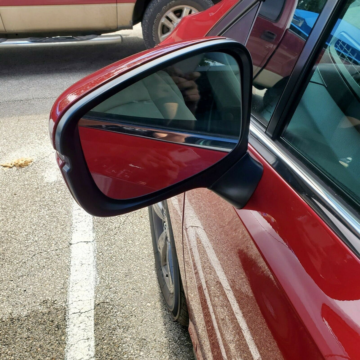 New | For Odyssey 2018-2022 | Radiant Red | Driver | Honda | Side Mirror | No Blindspot