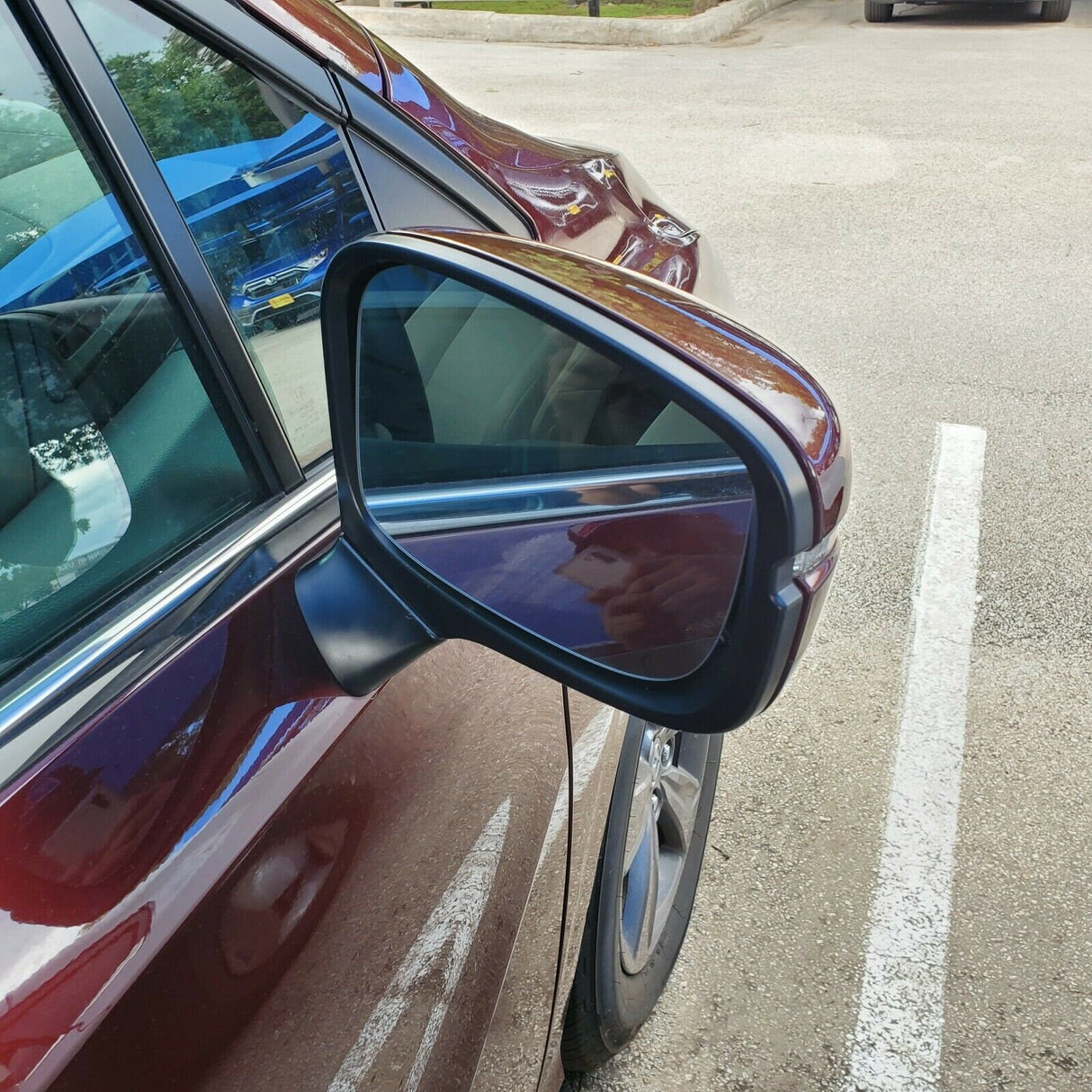 Nuevo espejo lateral | Para Honda Odisea 2018-2022 | Perla escarlata profunda | Pasajero | Sin punto ciego