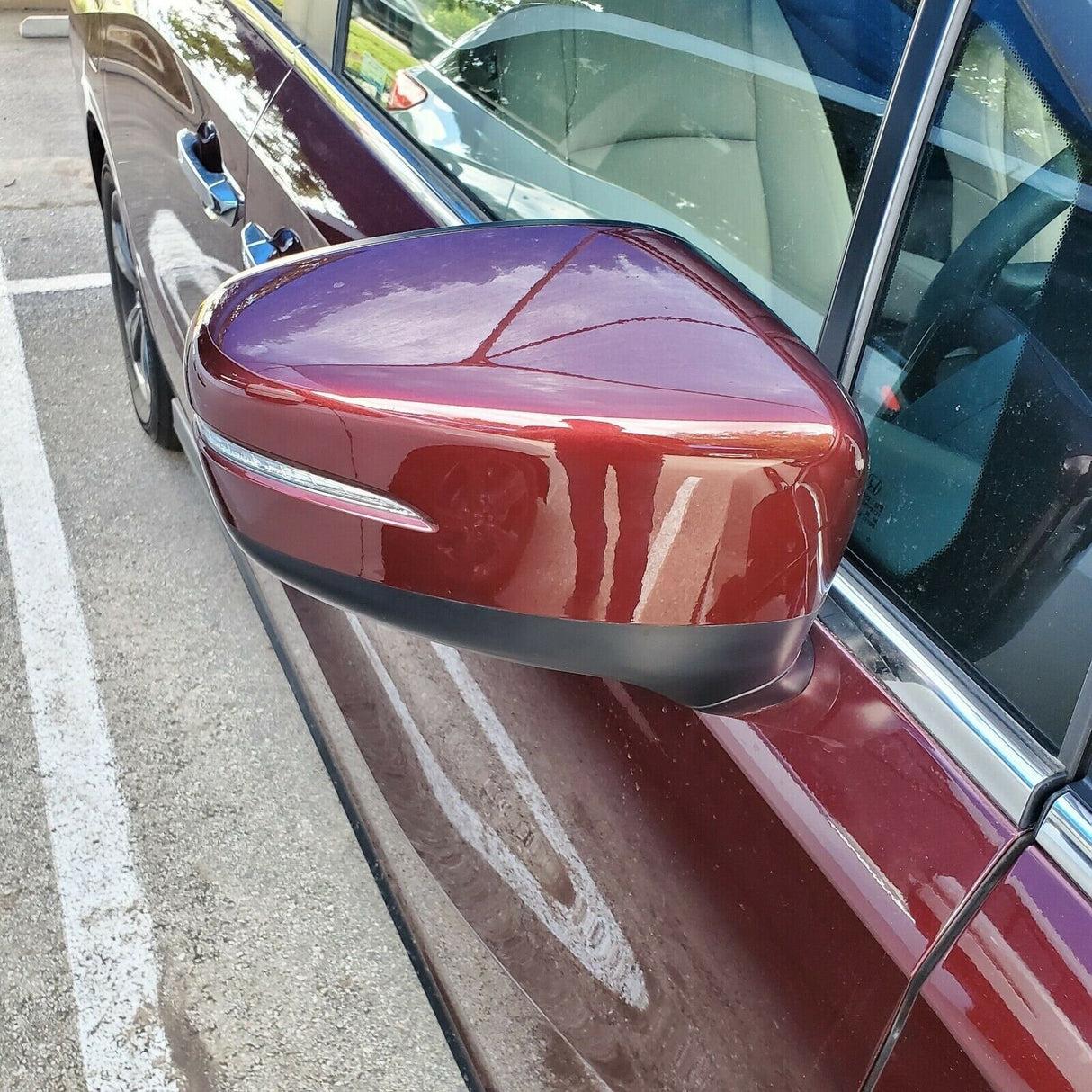 Nuevo espejo lateral | Para Honda Odisea 2018-2022 | Perla escarlata profunda | Pasajero | Sin punto ciego