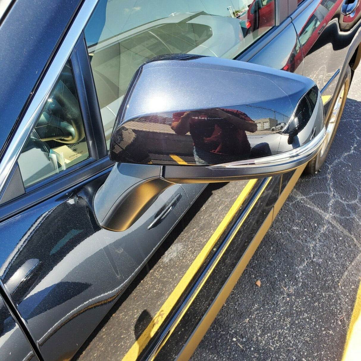 Nuevo espejo lateral | Para Toyota Rav4 2019-2022 | Punto ciego | Conductor | Medianoche negro