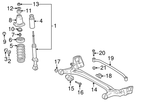 New | Highlander  | Strut Brace Bolt| 2001-2013 | Toyota