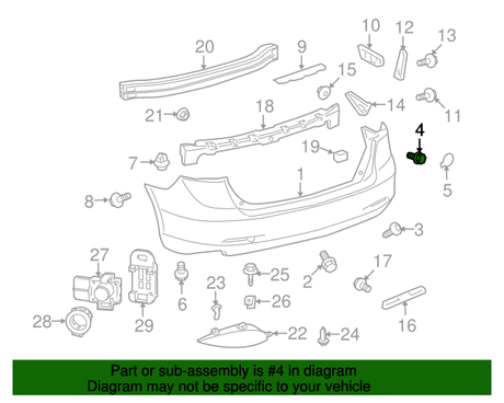 New | Corolla | Engine Splash Shield Bolt | 2009-2013 | Toyota