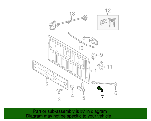 New | Tundra | Tailgate Support Bolt | 2000-2021 | Toyota