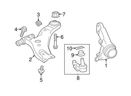 New | Camry | Front Lower Control Arm Bolt | 2007-2011 | Toyota