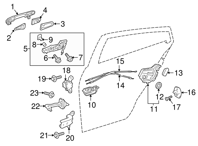 New | Corolla | Door Check Inner Bolt | 2003-2022 | Toyota