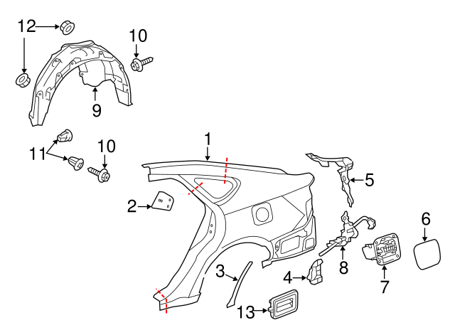 New | Corolla  | Door Seal Clip| 2019-2022 | Toyota