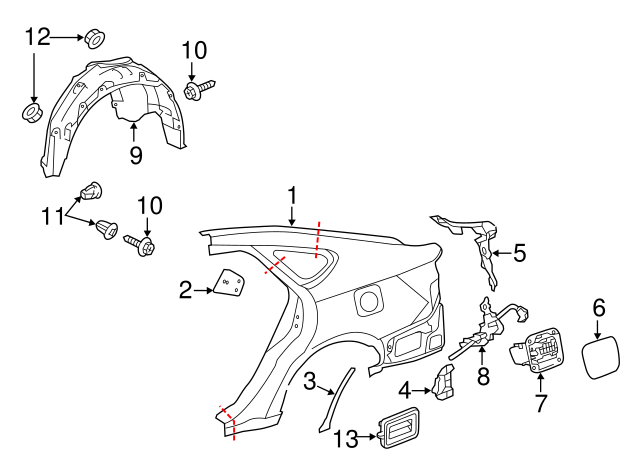 New | xB  | Door Seal Clip| 2008-2015 | Scion
