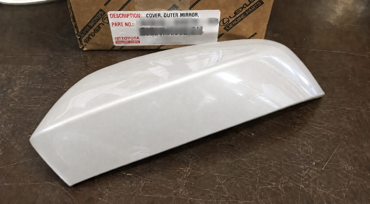 New | 2025-2026 4Runner | Wind Chill Pearl | Driver | Toyota | Painted Mirror Cap