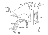 New | Corolla | Fender Brace Bolt | 1980-2022 | Toyota