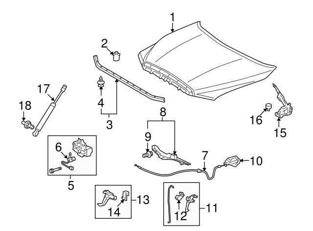 New | Sienna | Rubber Hood Shim | 2011-2020 | Toyota