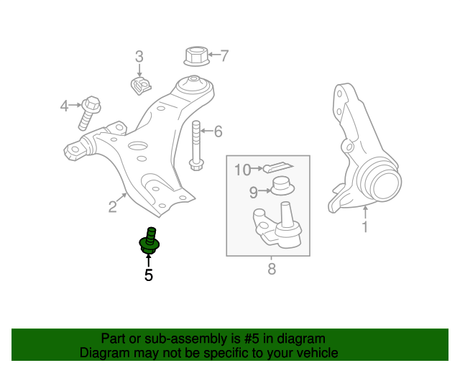 New | Camry | Lower Control Arm Mount Bolt | 2007-2011 | Toyota