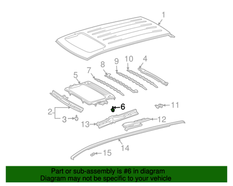 New | Corolla | Sliding Door Track Bolt | 2009-2013 | Toyota