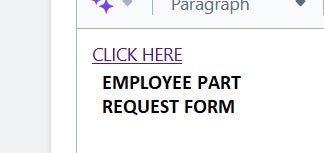 PART REQUEST FORM