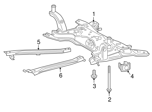 New | Corolla | Suspension Cross-Member Mount Bolt | 2019-2022 | Toyota