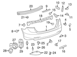 New | xA | Upper Bumper Cover Bolt | 2005-2006 | Toyota