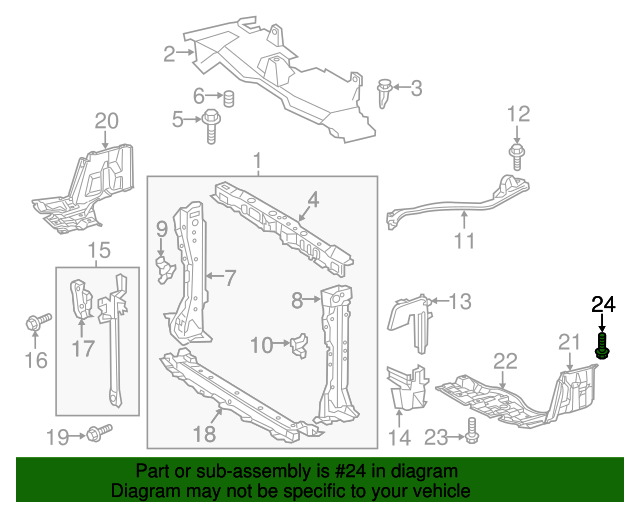 New | Matrix | Reservoir Assembly Bolt | 2003-2008 | Toyota
