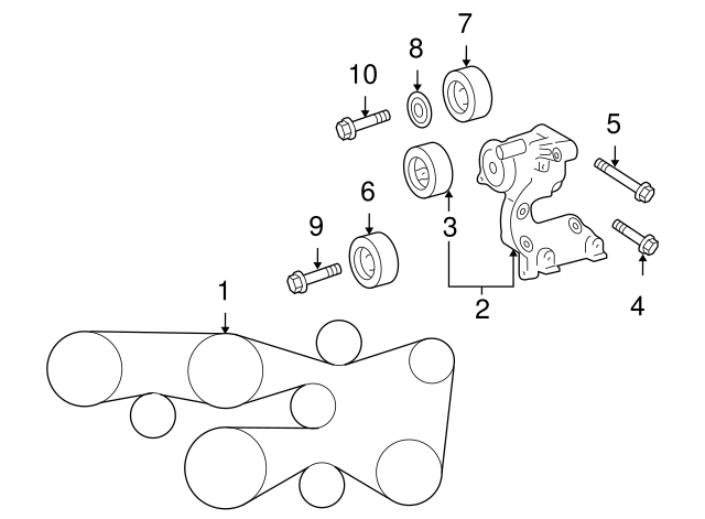 New | Corolla | Engine Idler Pulley Bolt | 2009-2022 | Toyota