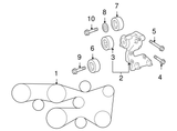 New | Corolla | Engine Idler Pulley Bolt | 2009-2022 | Toyota