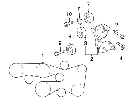 New | Corolla | Engine Idler Pulley Bolt | 2009-2022 | Toyota