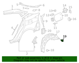 New | Prius | Fender Liner Fastener | 2010-2022 | Toyota