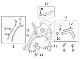 New | Venza | Fender Molding Retainer | 2021-2022 | Toyota