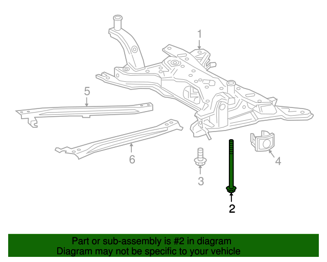 New | Prius | Engine Cradle Mount Bolt | 2016-2022 | Toyota