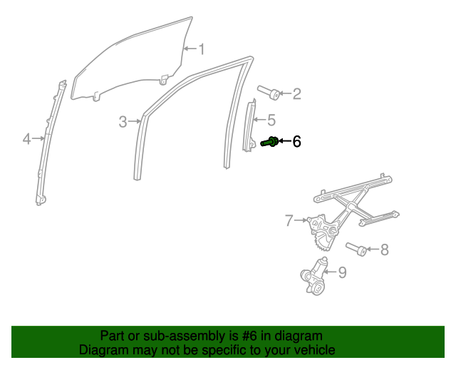 New | Avalon  | Window Guide Bolt| 2000-2022 | Toyota