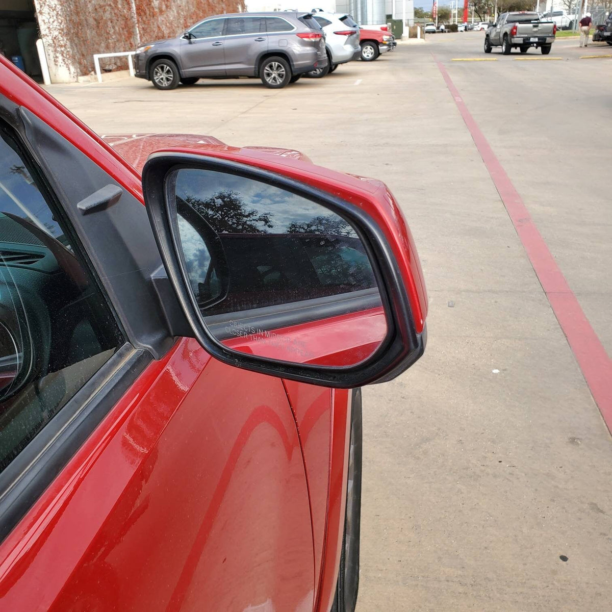 New | 2023 Tacoma | Barcelona Red | Passenger | Toyota | Side View Mirror | No Blinker