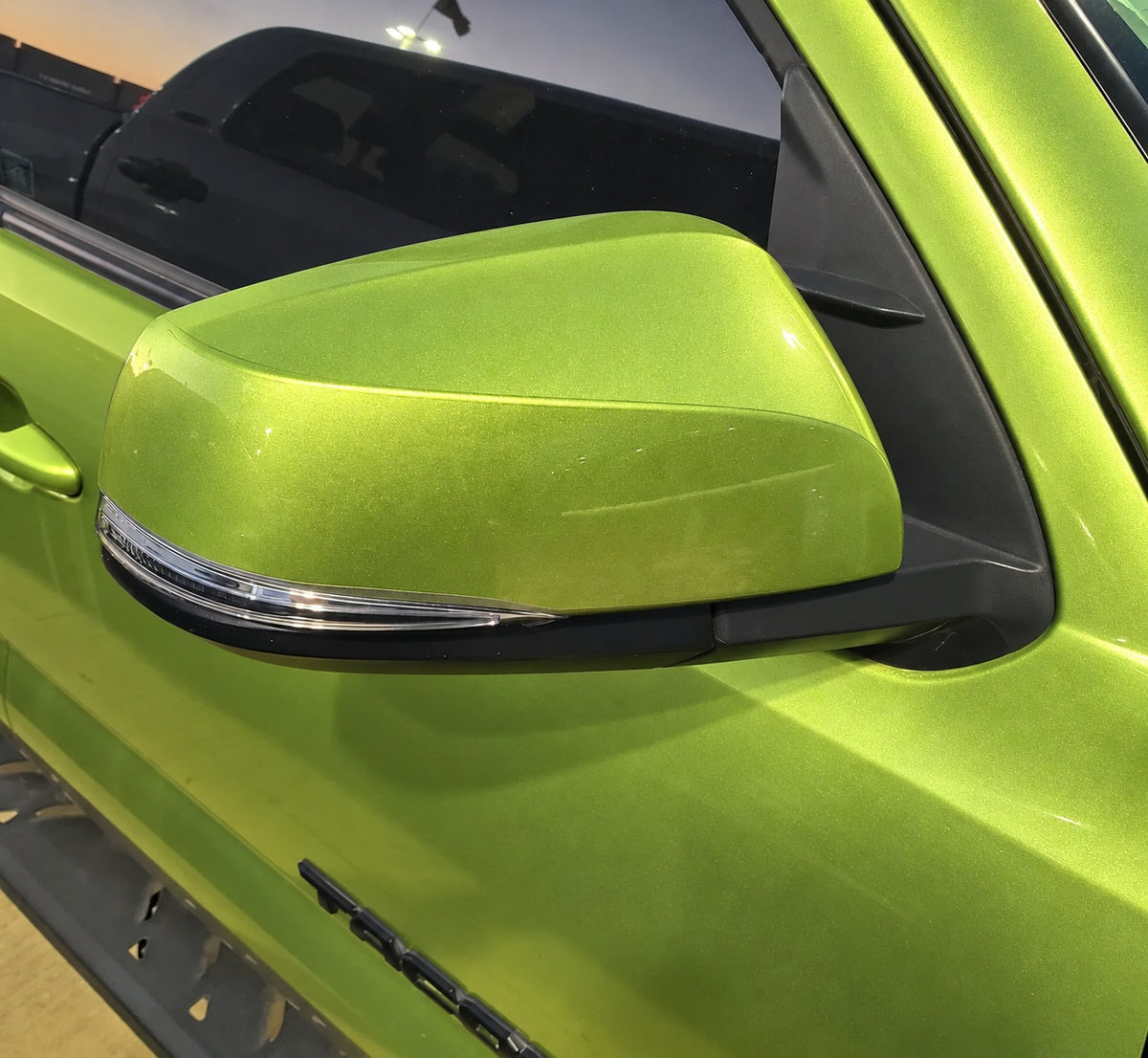 New | 2022-2023 Tacoma | Electric Lime Metallic | Passenger | Toyota | Side View Mirror | With Blinker