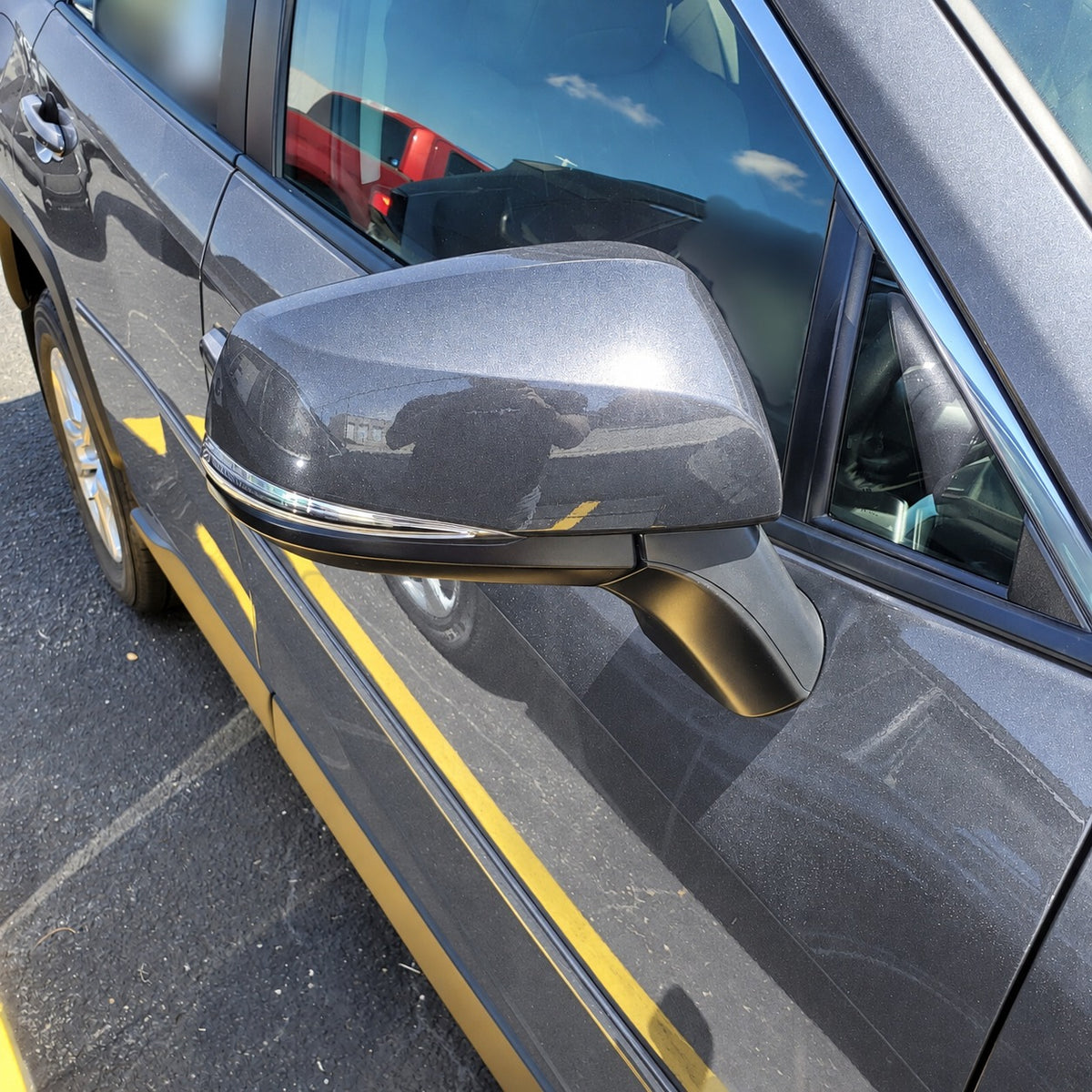 New | For Rav4 2019-2022 | Magnetic Gray Metallic | Passenger | Toyota | Side Mirror | Blindspot