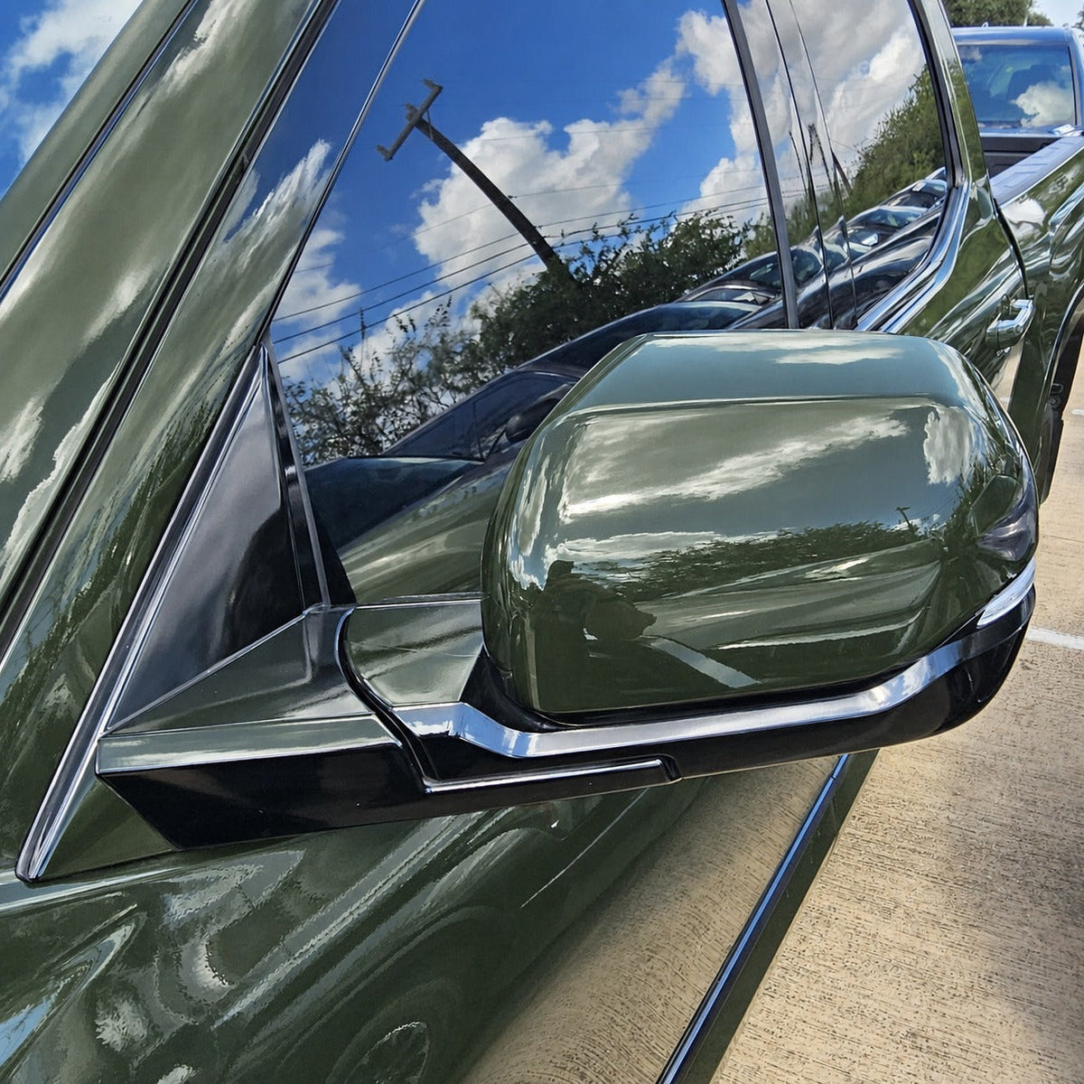 New | 2022-2024 Tundra | Army Green | Driver | Toyota | Side View Mirror | With Blinker