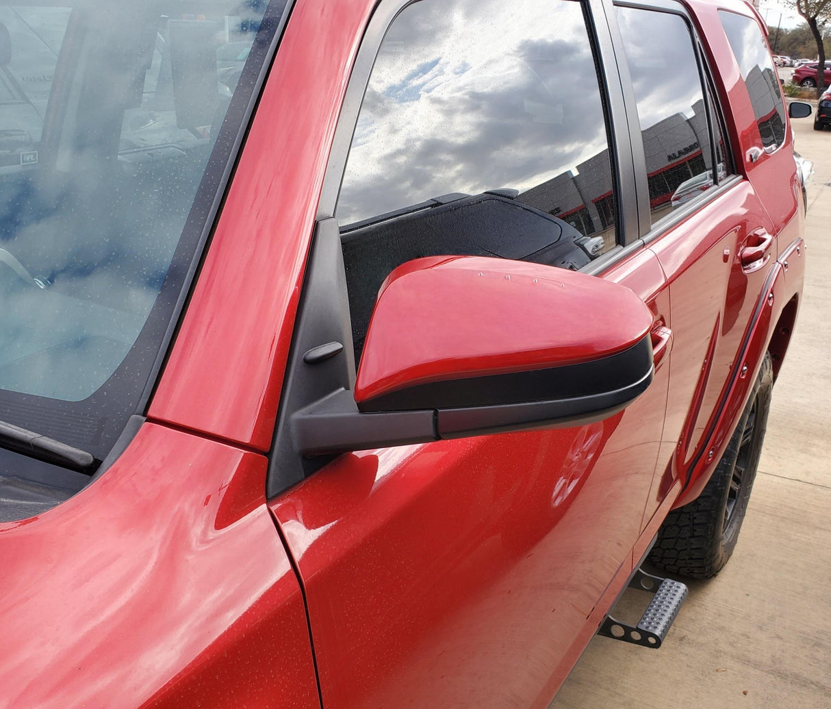 New | 2014-2022 4Runner | Barcelona Red Metallic | Driver | Toyota | Side View Mirror | No Blinker